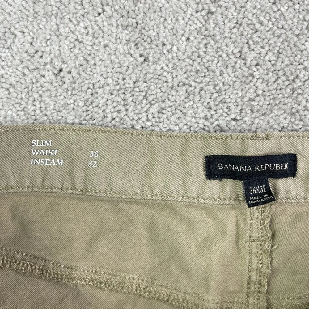 Banana Republic Pants Mens 36x32 Tan Slim 5 Pocket Stretch Twill Chino Khaki